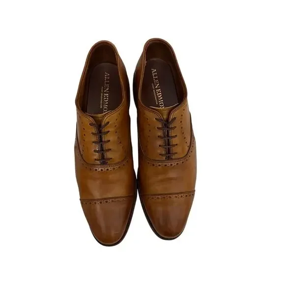 Allen Edmonds Bench Welt Cap Toe Brown Leather Oxford Dress Shoes Size 10 - Picture 2 of 7